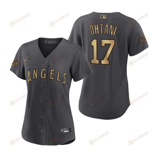 Women Los Angeles Angels Shohei Ohtani Charcoal 2022-23 All-Star Game Jersey
