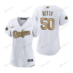 Women Los Angeles Dodgers Mookie Betts White 2022-23 All-Star Game Jersey