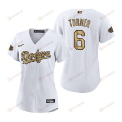 Women Los Angeles Dodgers Trea Turner White 2022-23 All-Star Game Jersey