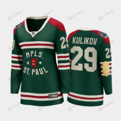 Women Minnesota Wild Dmitry Kulikov 29 2022 Winter Classic State Of Hockey Jersey Green Jersey