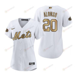 Women New York Mets Pete Alonso White 2022-23 All-Star Game Jersey
