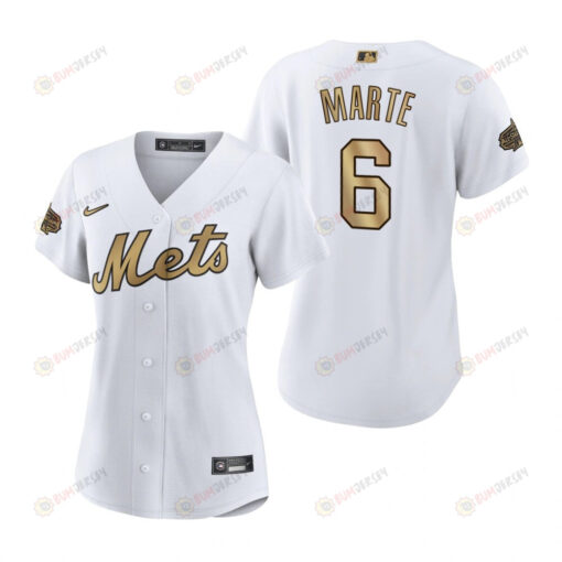 Women New York Mets Starling Marte White 2022-23 All-Star Game Jersey