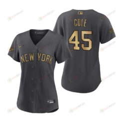 Women New York Yankees Gerrit Cole Charcoal 2022-23 All-Star Game Jersey