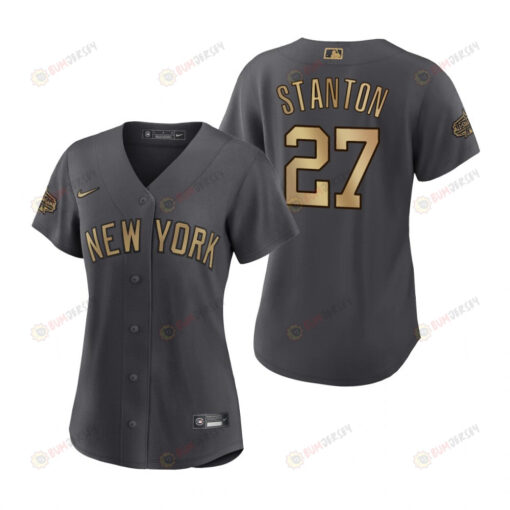 Women New York Yankees Giancarlo Stanton Charcoal 2022-23 All-Star Game Jersey