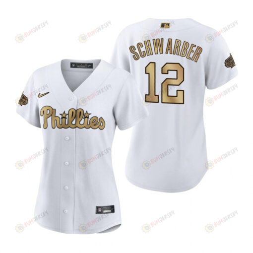 Women Philadelphia Phillies Kyle Schwarber White 2022-23 All-Star Game Jersey