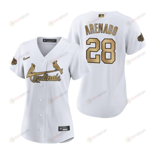 Women St. Louis Cardinals Nolan Arenado White 2022-23 All-Star Game Jersey