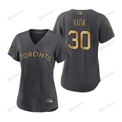 Women Toronto Blue Jays Alejandro Kirk Charcoal 2022-23 All-Star Game Jersey