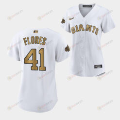 Women Wilmer Flores 41 San Francisco Giants Jersey White 2022-23 All-Star