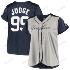 Women's Aaron Judge Gray/Navy New York Yankees Plus Size Jersey Jersey