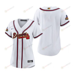 Women's Atlanta Braves White 2022-23 Gold Program Jersey