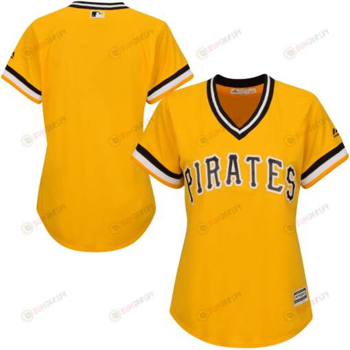 Women's Gold Pittsburgh Pirates Cool Base Team Jersey Jersey