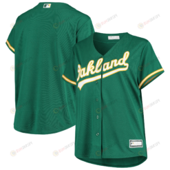 Women's Green Oakland Athletics Plus Size Alternate Team Jersey Jersey