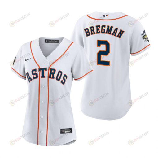 Women's Houston Astros Alex Bregman 2 White 2022-23 World Series Jersey