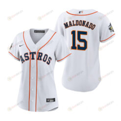 Women's Houston Astros Martin Maldonado 15 White 2022-23 World Series Jersey