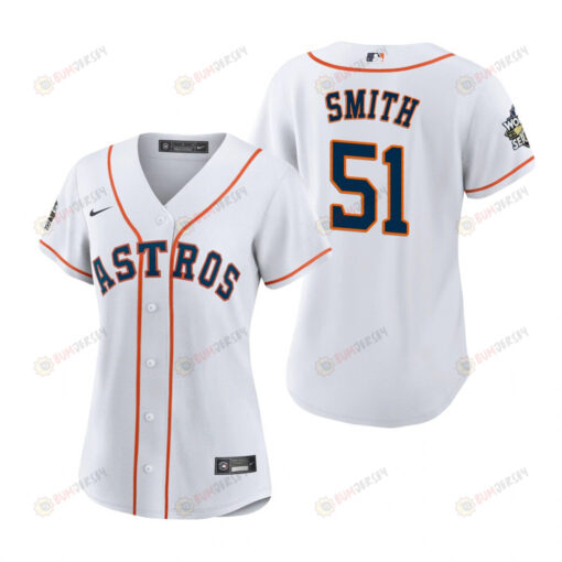 Women's Houston Astros Will Smith 51 White 2022-23 World Series Jersey