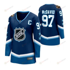 Women's Jersey Edmonton Oilers Connor McDavid 97 2022 All-Star Blue Western Jersey