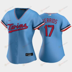 Women's Light Blue Alternate 17 Jose Berrios Twins Jersey Jersey