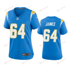 Women's Los Angeles Chargers Brenden Jaimes 64 Powder Blue Game Jersey