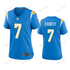 Women's Los Angeles Chargers Gerald Everett 7 Powder Blue Game Jersey