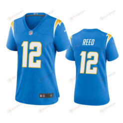 Women's Los Angeles Chargers Joe Reed 12 Powder Blue Game Jersey