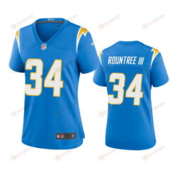 Women's Los Angeles Chargers Larry Rountree III 34 Powder Blue Game Jersey