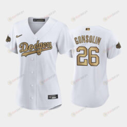 Women's Los Angeles Dodgers 26 Tony Gonsolin 2022-23 All-Star Game White Jersey