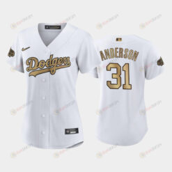 Women's Los Angeles Dodgers 31 Tyler Anderson 2022-23 All-Star Game White Jersey