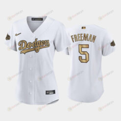 Women's Los Angeles Dodgers Freddie Freeman 5 2022-23 All-Star Game White Jersey