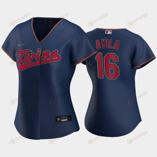 Women's Navy Alternate 16 Alex Avila Twins Jersey Jersey