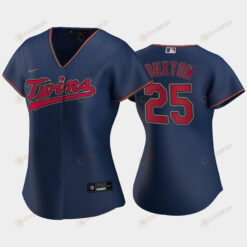 Women's Navy Alternate 25 Byron Buxton Twins Jersey Jersey