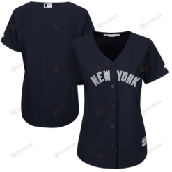 Women's Navy New York Yankees Fashion Cool Base Jersey Jersey