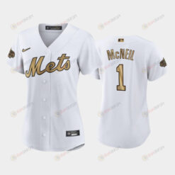 Women's New York Mets 1 Jeff McNeil 2022-23 All-Star Game White Jersey