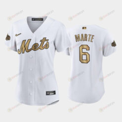 Women's New York Mets 6 Starling Marte 2022-23 All-Star Game White Jersey