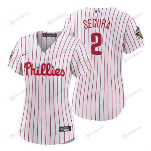 Women's Philadelphia Phillies Jean Segura 2 White 2022-23 World Series Jersey