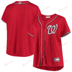 Women's Red Washington Nationals Plus Size Alternate Team Jersey Jersey