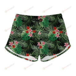 Women's Shorts Palm Hawaiian Tropical -Zx16829 - Print Shorts