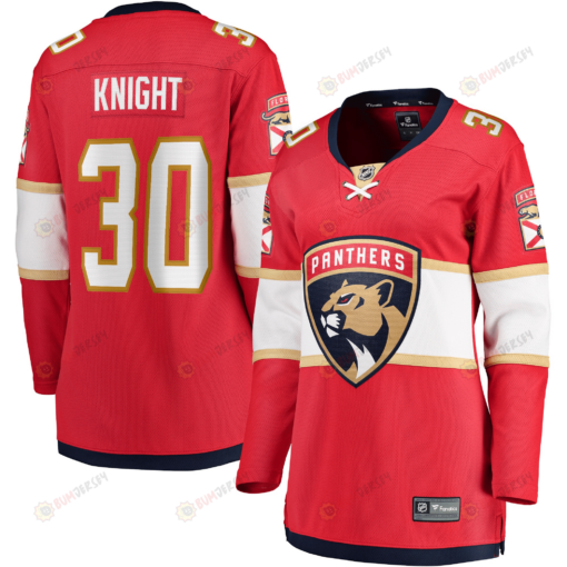 Women's Spencer Knight Red Florida Panthers 2017/18 Home Breakaway Jersey Jersey