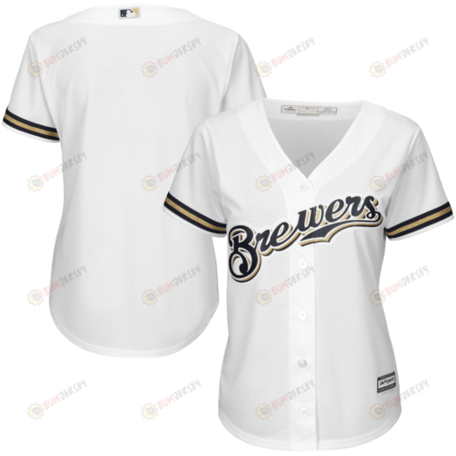 Women's White Milwaukee Brewers Cool Base Jersey Jersey