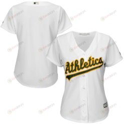 Women's White Oakland Athletics Plus Size Cool Base Team Jersey Jersey