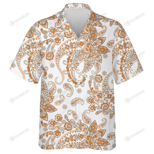 Wonderful Fantastic Flower Leaves Paisley On White Background Design Hawaiian Shirt