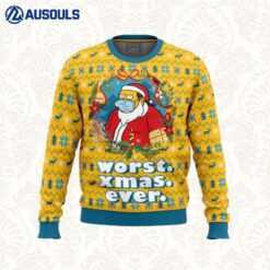 Worst Christmas Ever Simpsons Ugly Sweaters For Men Women Unisex