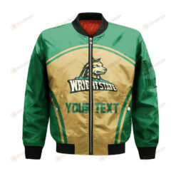 Wright State Raiders Bomber Jacket 3D Printed Custom Text And Number Curve Style Sport