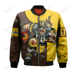 Wyoming Cowboys Bomber Jacket 3D Printed Football