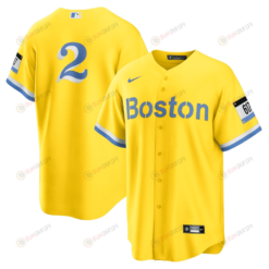 Xander Bogaerts 2 Boston Red Sox City Connect Jersey - Gold/Light Blue
