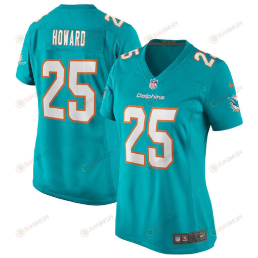 Xavien Howard 25 Miami Dolphins Game Women Jersey - Aqua