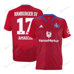 Xavier Amaechi 17 Hamburger SV II 2022-23 Third Jersey - Red