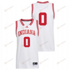 Xavier Johnson 0 White Indiana Hoosiers 2022 College Basketball Reverse Retro Jersey