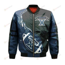 Xavier Musketeers Bomber Jacket 3D Printed Flame Ball Pattern