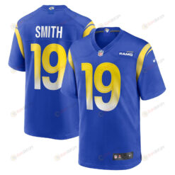 Xavier Smith 19 Los Angeles Rams Game Men Jersey - Royal