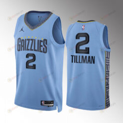 Xavier Tillman 2 2022-23 Memphis Grizzlies Blue Statement Edition Jersey Swingman